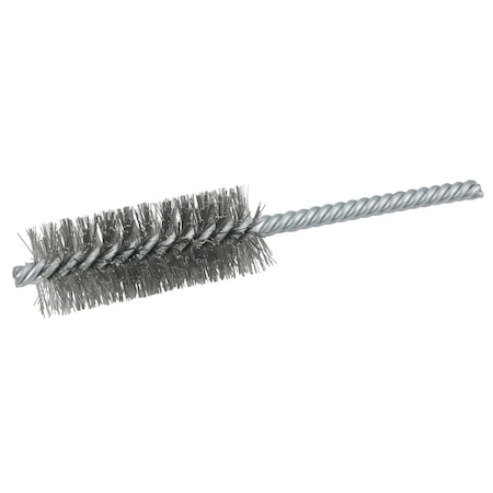 Weiler 1" Power Tube Brush, .006" Wire Fill, 2-1/2" Brush Length 21124